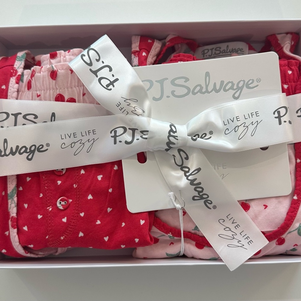 PJ Salvage Mix & Match Hearts & Cherries Pajama Set